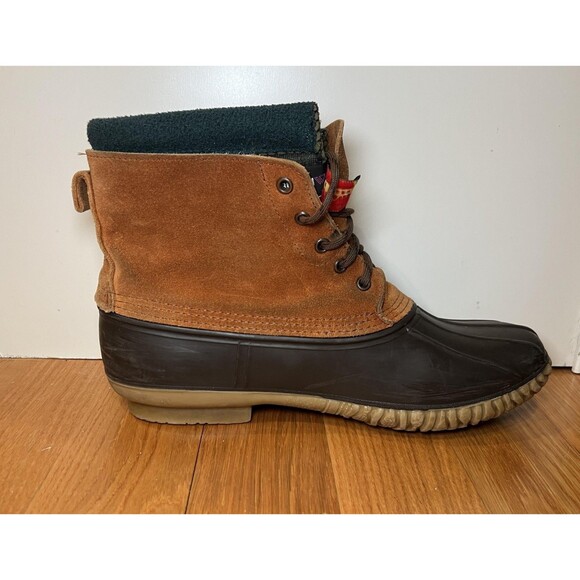 Vintage LaCrosse Boots Mens Size 13 Brown Suede Duck Snow Lined Polartec main image 10